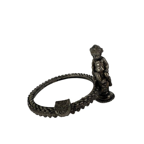 Other - Mid Century Hollywood Regency Cherub Ashtray Rest Ring Only Silver Color